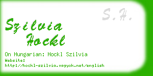 szilvia hockl business card